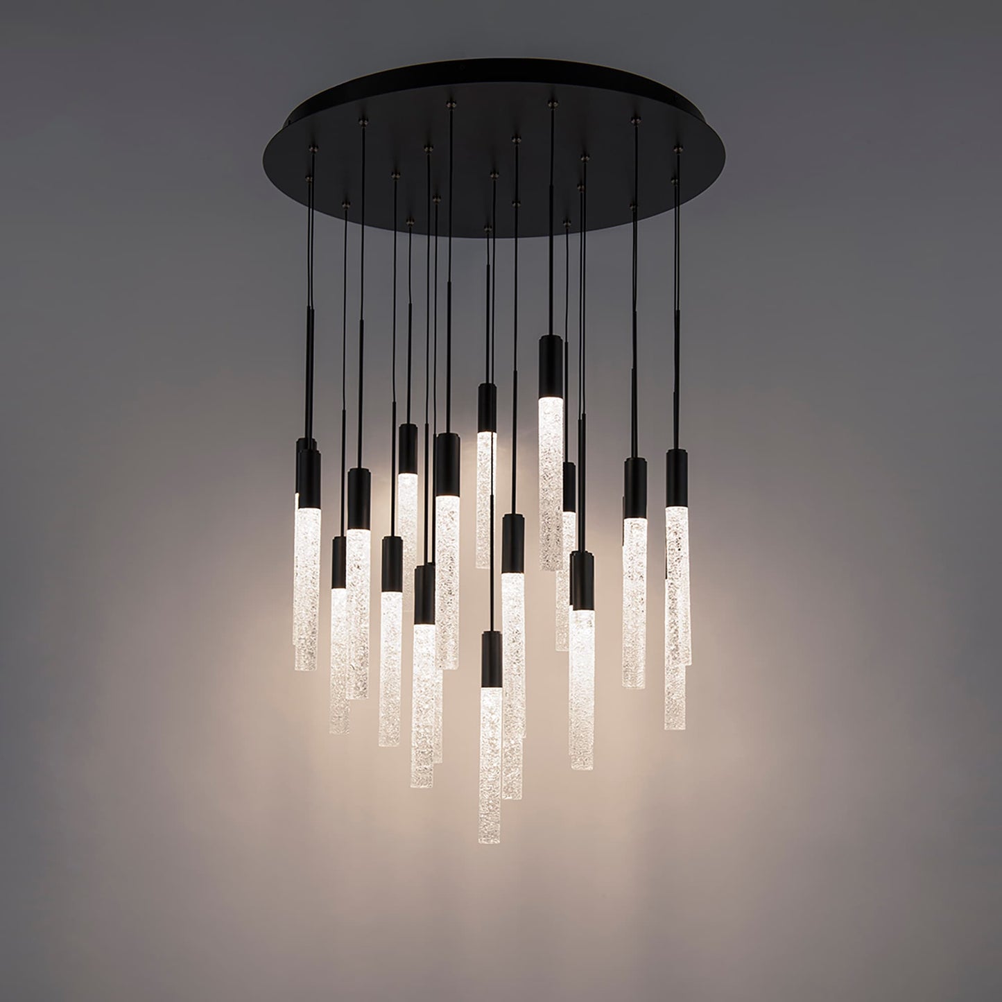 Magic 21 Light 26" Wide LED Multi Light Pendant with Piastra Crystal Shades