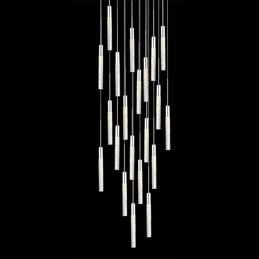 Magic 21 Light 26" Wide LED Multi Light Pendant with Piastra Crystal Shades