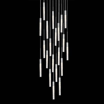 Magic 21 Light 26" Wide LED Multi Light Pendant with Piastra Crystal Shades