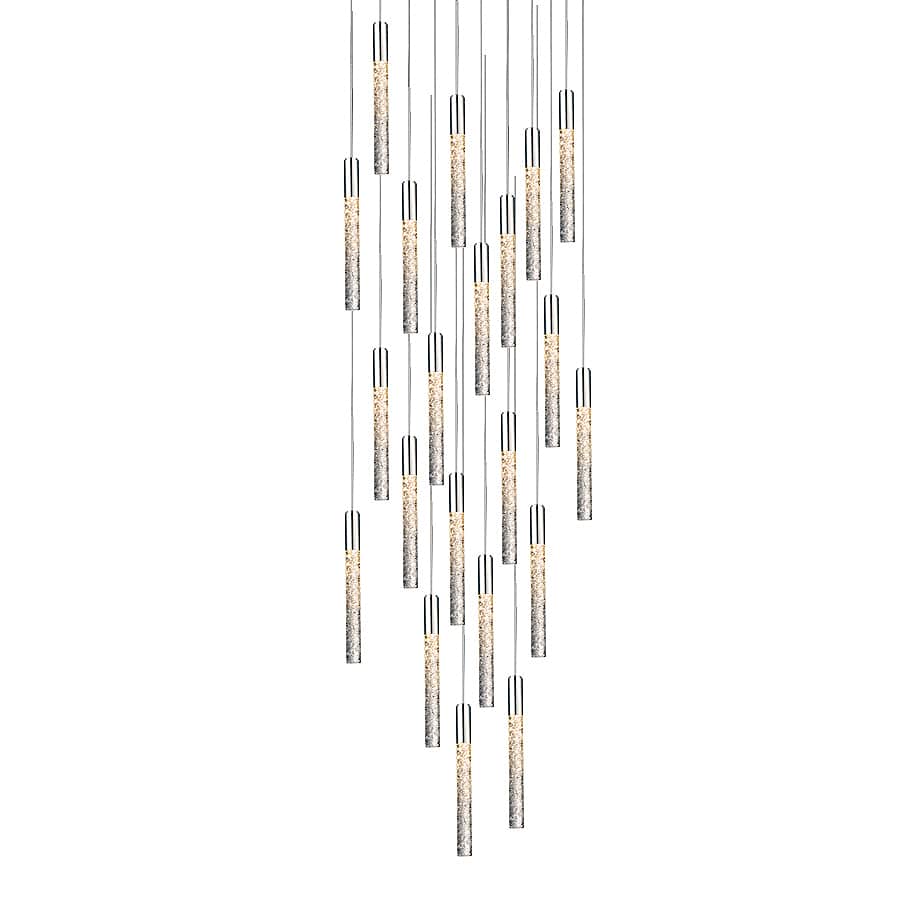 Magic 21 Light 26" Wide LED Multi Light Pendant with Piastra Crystal Shades