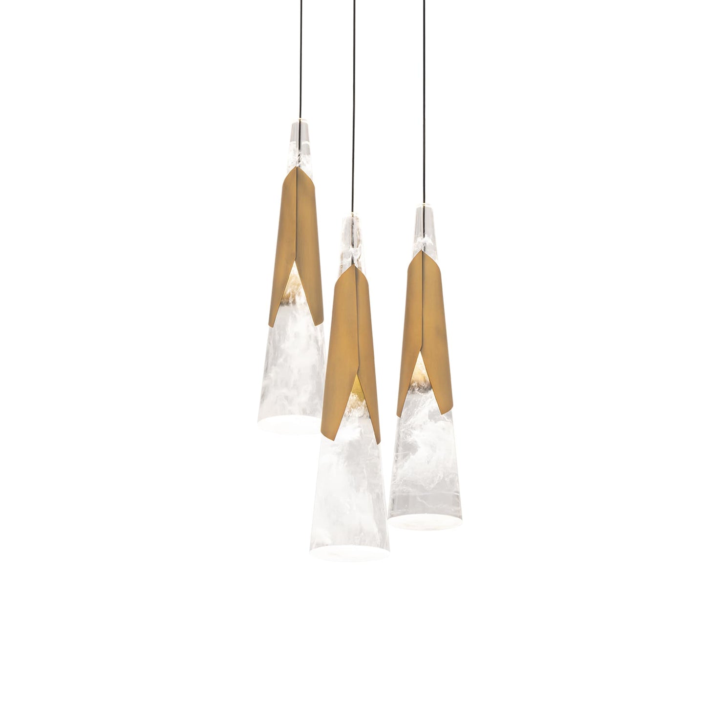 Kilt 3 Light 12" Wide LED Suspension Multi Light Pendant