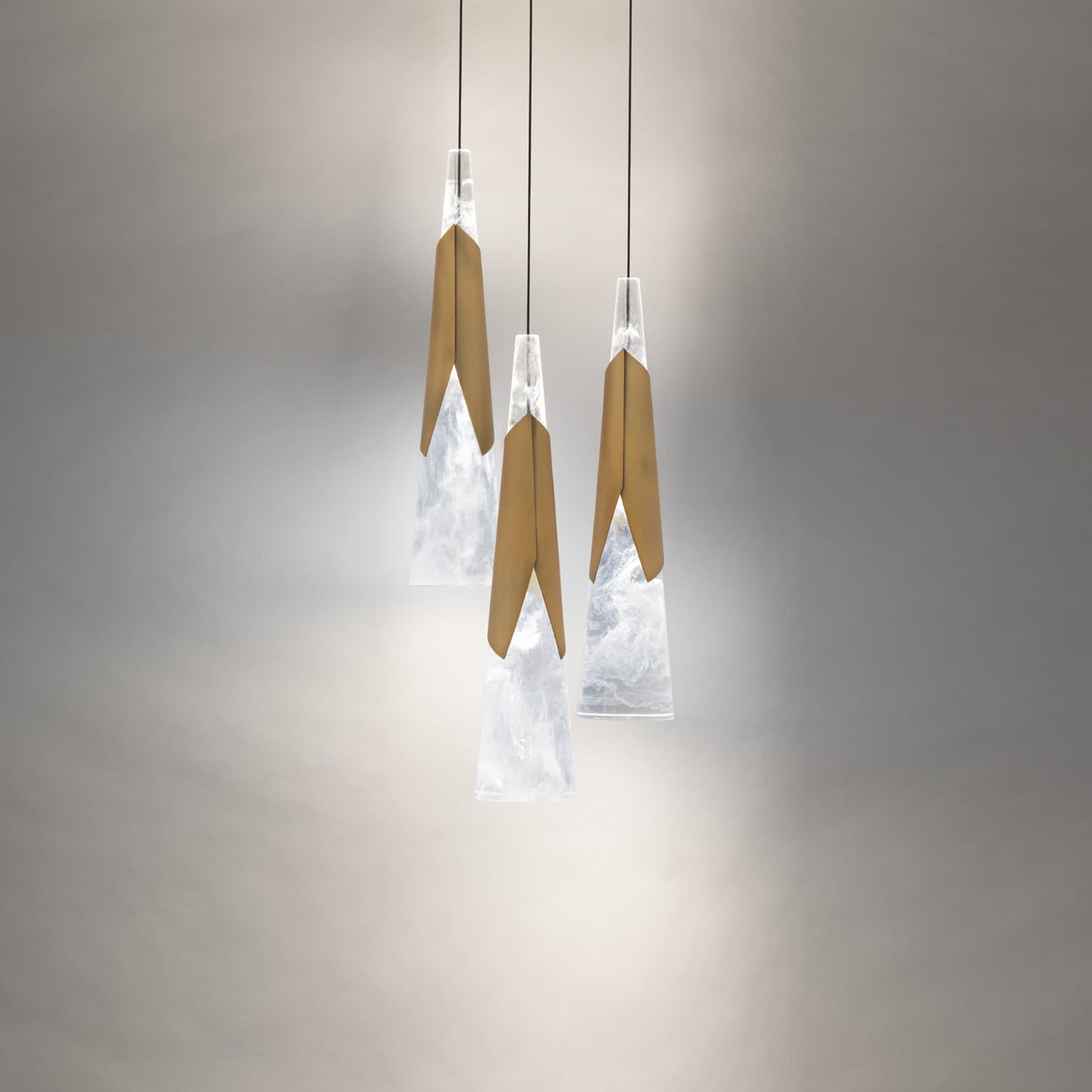 Kilt 3 Light 12" Wide LED Suspension Multi Light Pendant