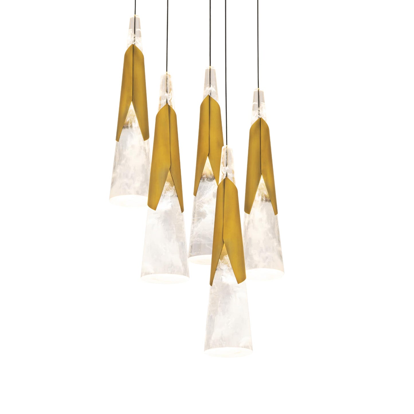 Kilt 5 Light 17" Wide LED Suspension Multi Light Pendant