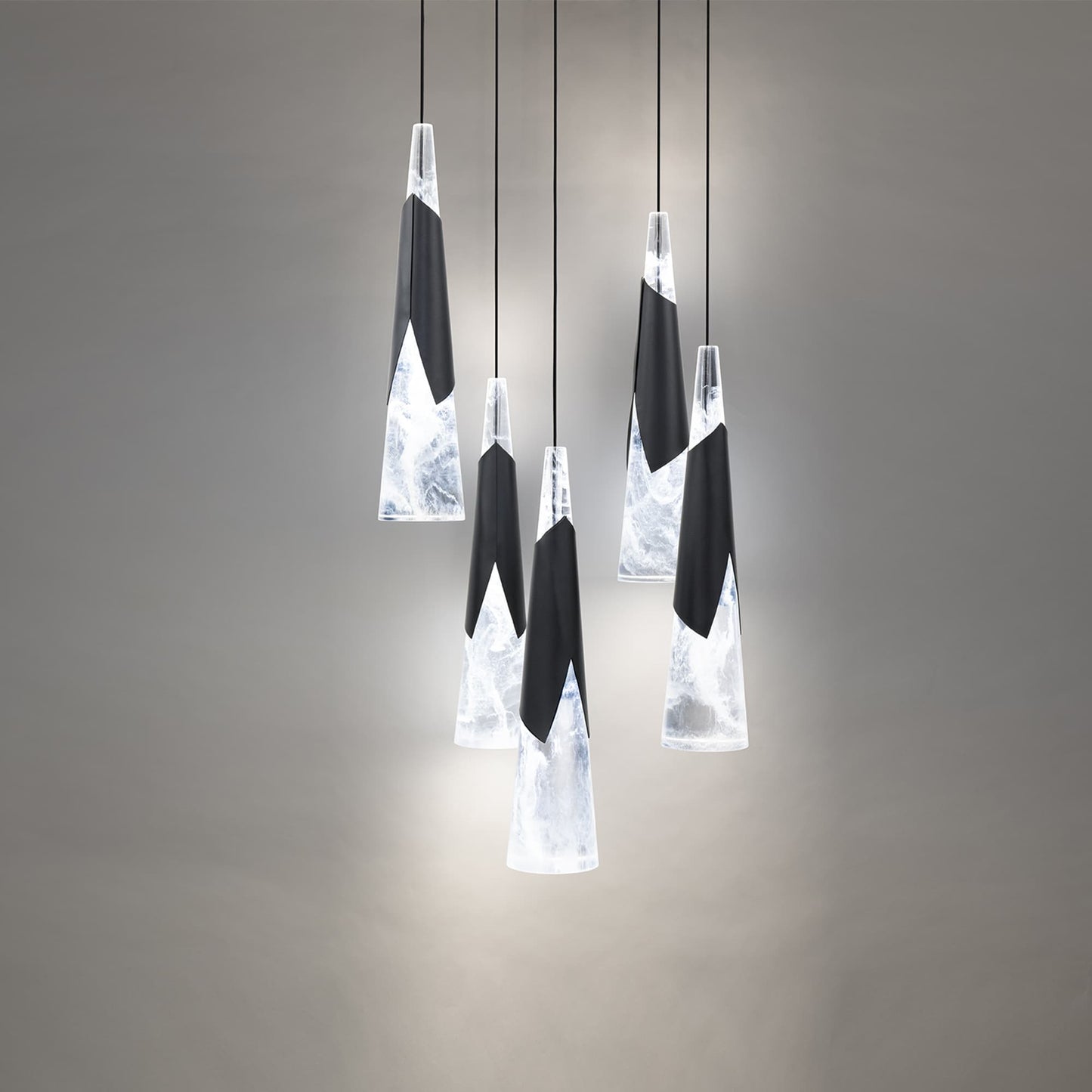 Kilt 5 Light 17" Wide LED Suspension Multi Light Pendant