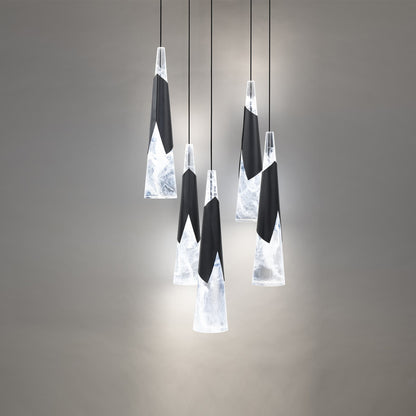 Kilt 5 Light 17" Wide LED Suspension Multi Light Pendant