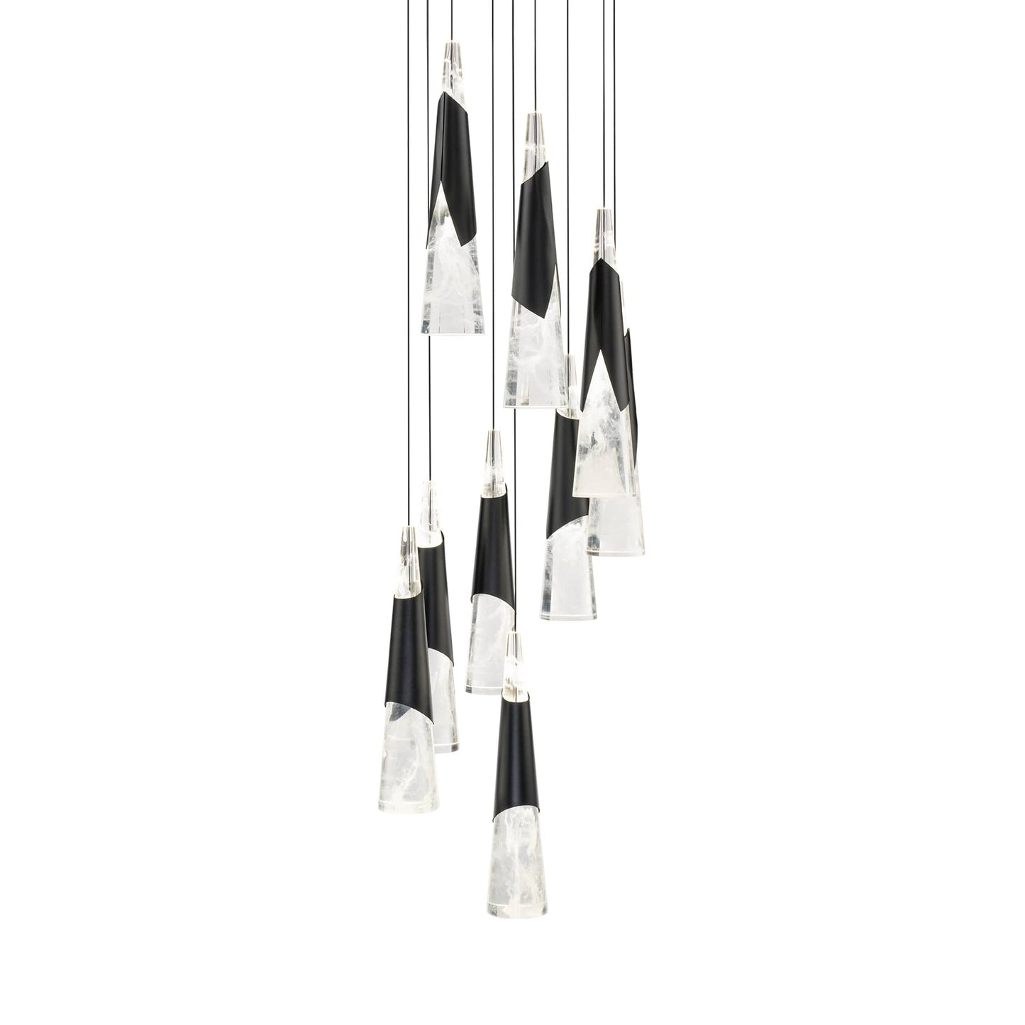 Kilt 9 Light 17" Wide LED Suspension Multi Light Pendant