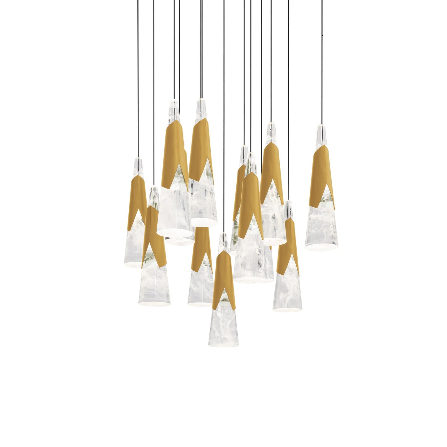Kilt 13 Light 20" Wide LED Suspension Multi Light Pendant