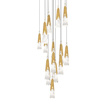 Kilt 15 Light 23" Wide LED Suspension Multi Light Pendant