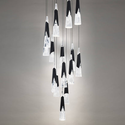 Kilt 15 Light 23" Wide LED Suspension Multi Light Pendant