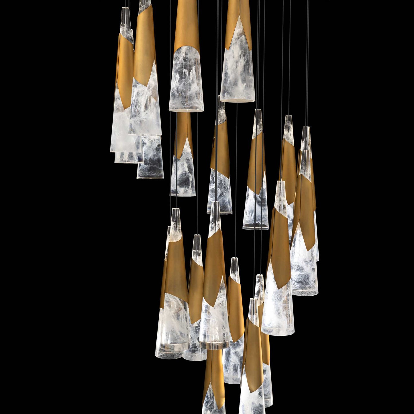 Kilt 21 Light 26" Wide LED Suspension Multi Light Pendant