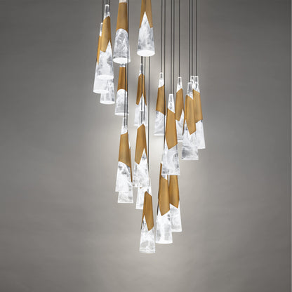 Kilt 21 Light 26" Wide LED Suspension Multi Light Pendant