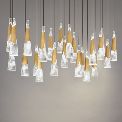 Kilt 23 Light 12" Wide LED Suspension Multi Light Pendant