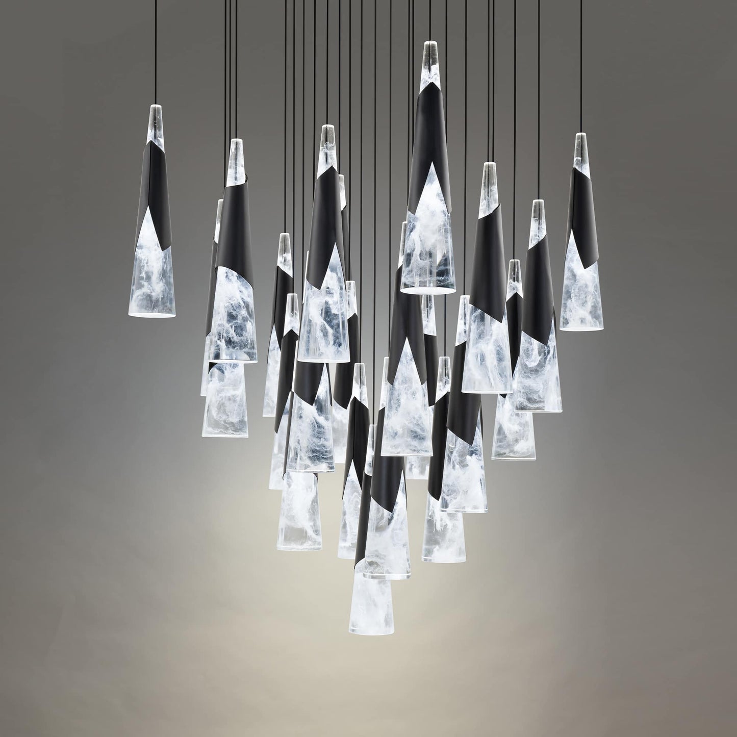 Kilt 25 Light 28" Wide LED Suspension Multi Light Pendant