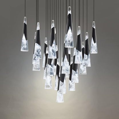 Kilt 25 Light 28" Wide LED Suspension Multi Light Pendant