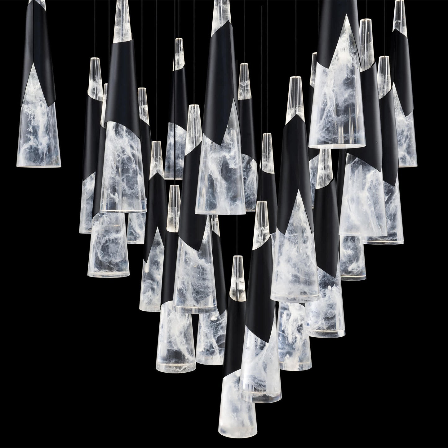 Kilt 25 Light 28" Wide LED Suspension Multi Light Pendant