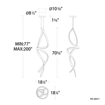 Synopsis 18" Wide LED Suspension Pendant