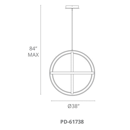 Modern Forms Kinetic 4 Light 38" Wide Integrated LED Globe Chandelier