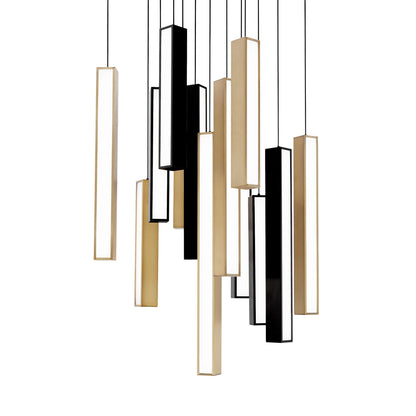 Chaos 13 Light 20" Wide LED Suspension Multi Light Pendant