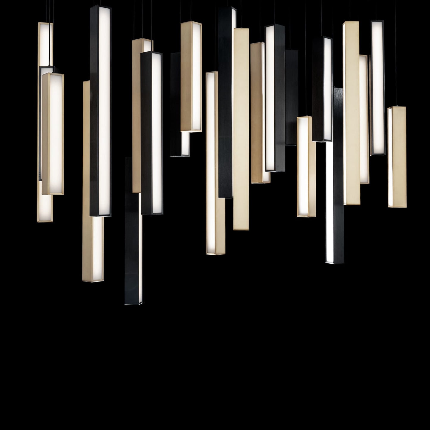 Chaos 23 Light 12" Wide LED Suspension Linear Pendant