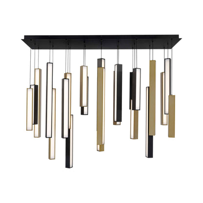 Chaos 23 Light 12" Wide LED Suspension Linear Pendant