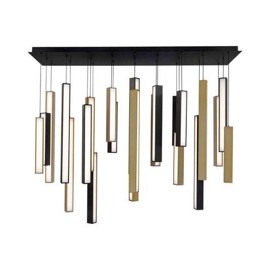 Chaos 23 Light 12" Wide LED Suspension Linear Pendant