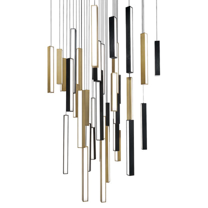 Chaos 41 Light 36" Wide LED Suspension Multi Light Pendant