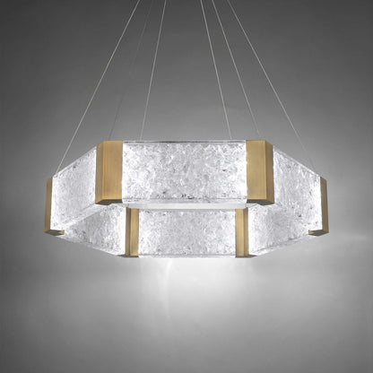 Modern Forms Forever 34" Wide LED Suspended Drum Chandelier with K5 Crystal Shades