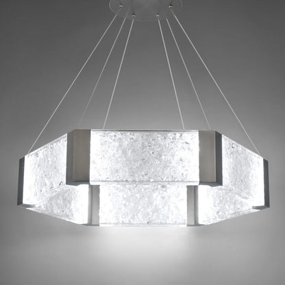 Modern Forms Forever 34" Wide LED Suspended Drum Chandelier with K5 Crystal Shades