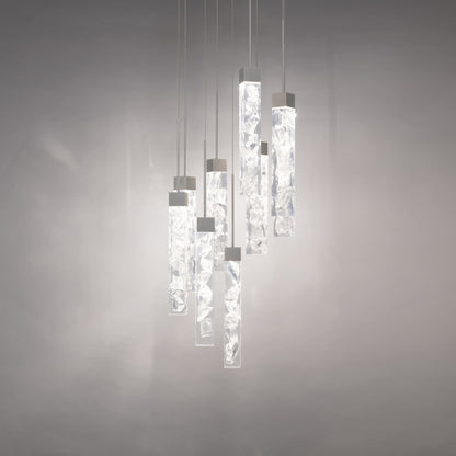 Minx 9 Light 17" Wide LED Crystal Multi Light Pendant