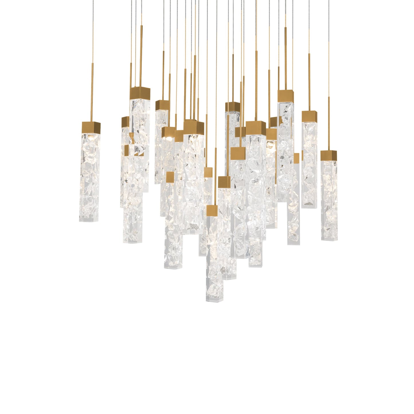 Minx 25 Light 28" Wide LED Crystal Multi Light Pendant