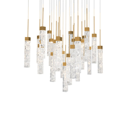Minx 25 Light 28" Wide LED Crystal Multi Light Pendant