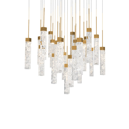 Minx 25 Light 28" Wide LED Crystal Multi Light Pendant