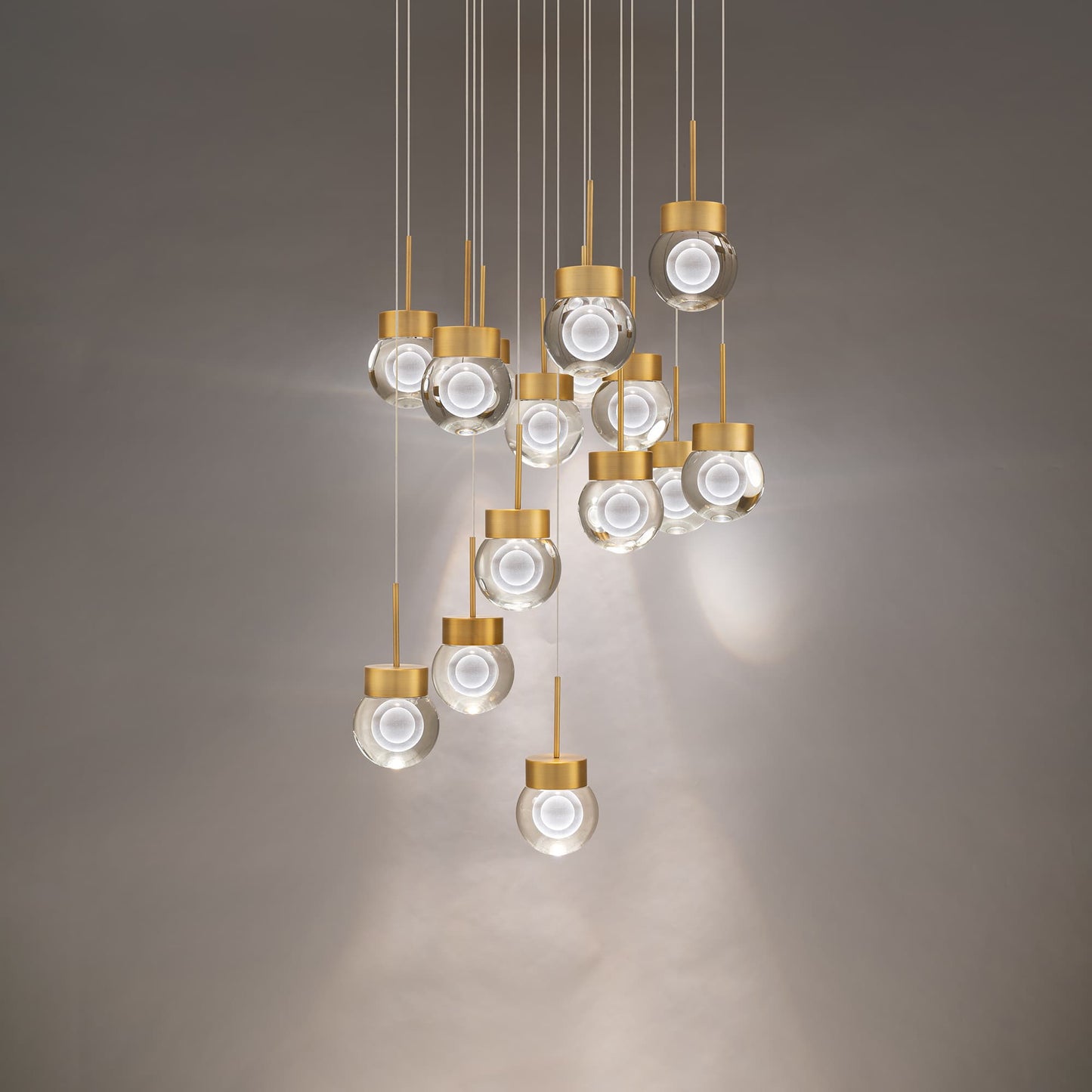 Double Bubble 15 Light 23" Wide LED Suspension Multi Light Pendant