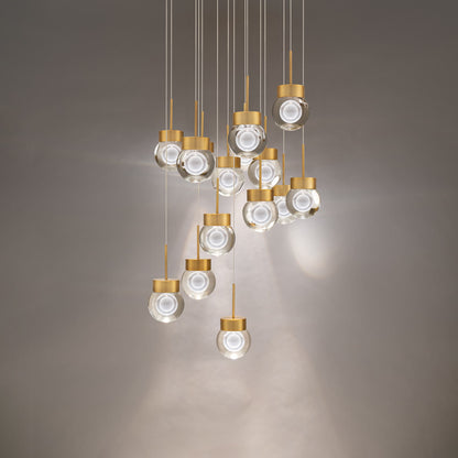 Double Bubble 15 Light 23" Wide LED Suspension Multi Light Pendant
