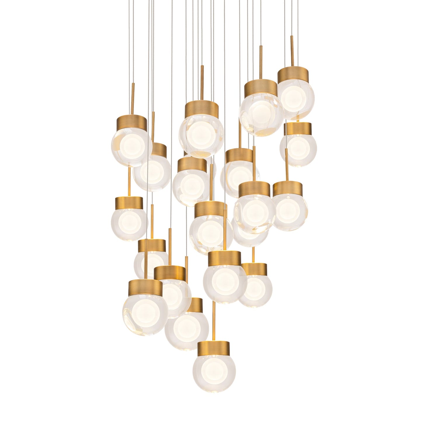 Double Bubble 21 Light 26" Wide LED Suspension Multi Light Pendant