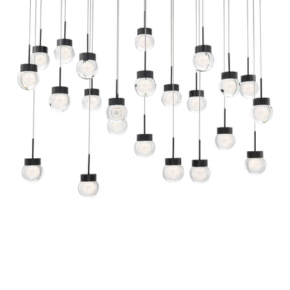 Double Bubble 23 Light 14" Wide LED Suspension Multi Light Pendant