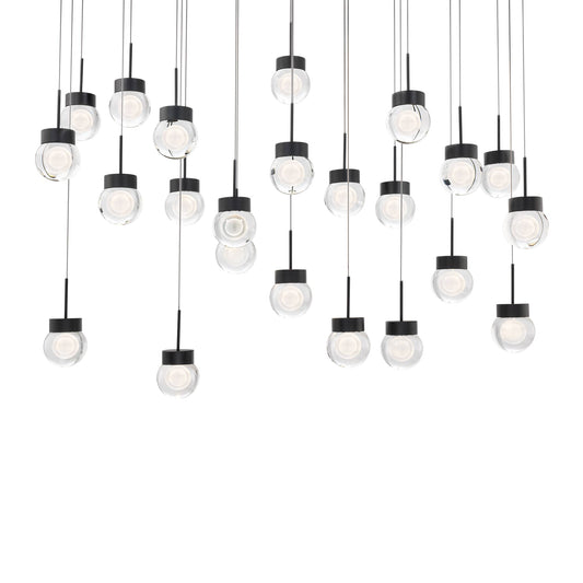 Double Bubble 23 Light 14" Wide LED Suspension Multi Light Pendant