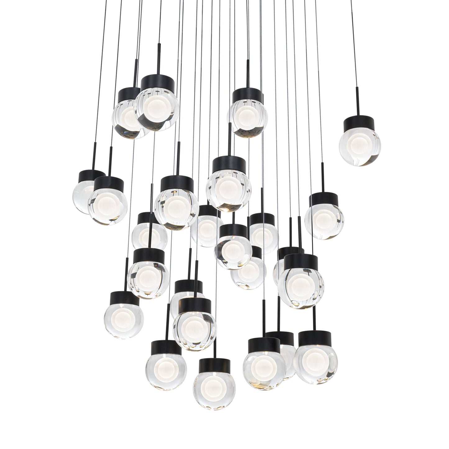 Double Bubble 25 Light 28" Wide LED Suspension Multi Light Pendant