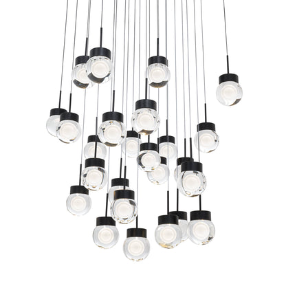 Double Bubble 25 Light 28" Wide LED Suspension Multi Light Pendant
