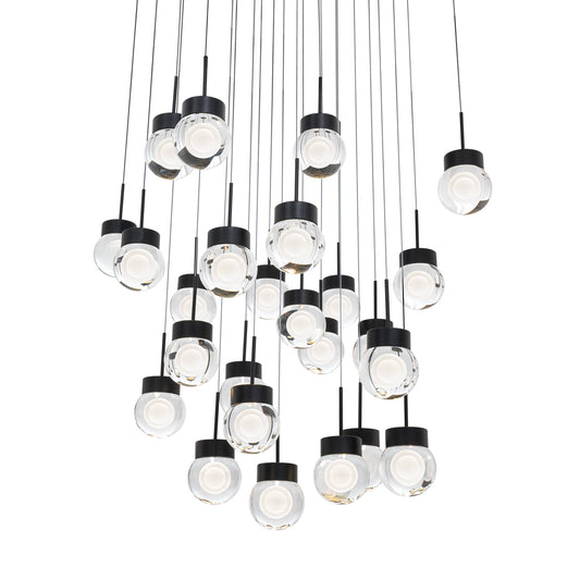 Double Bubble 25 Light 28" Wide LED Suspension Multi Light Pendant