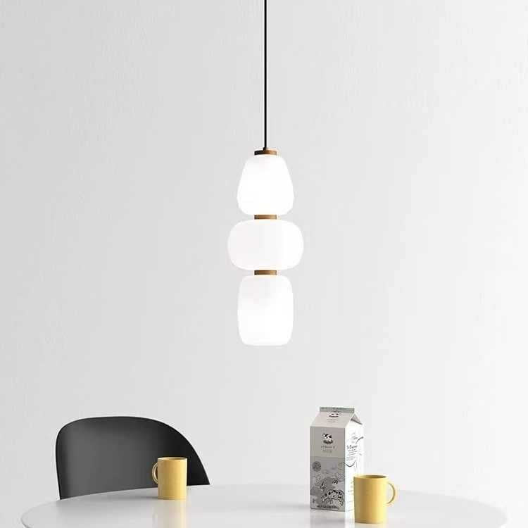 Modern Minimalist Long Glass Chandelier