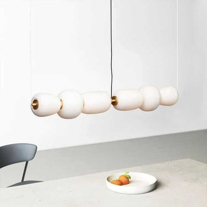 Modern Minimalist Long Glass Chandelier