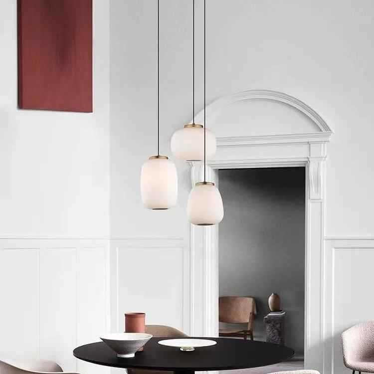 Modern Minimalist Long Glass Chandelier