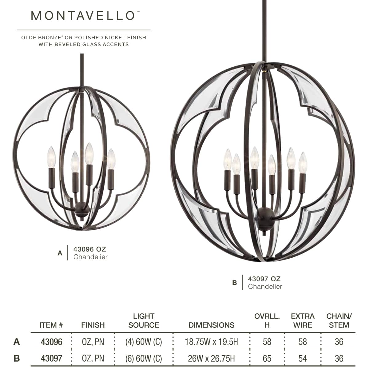 Montavello 6 Light 26" Wide Single Pendant