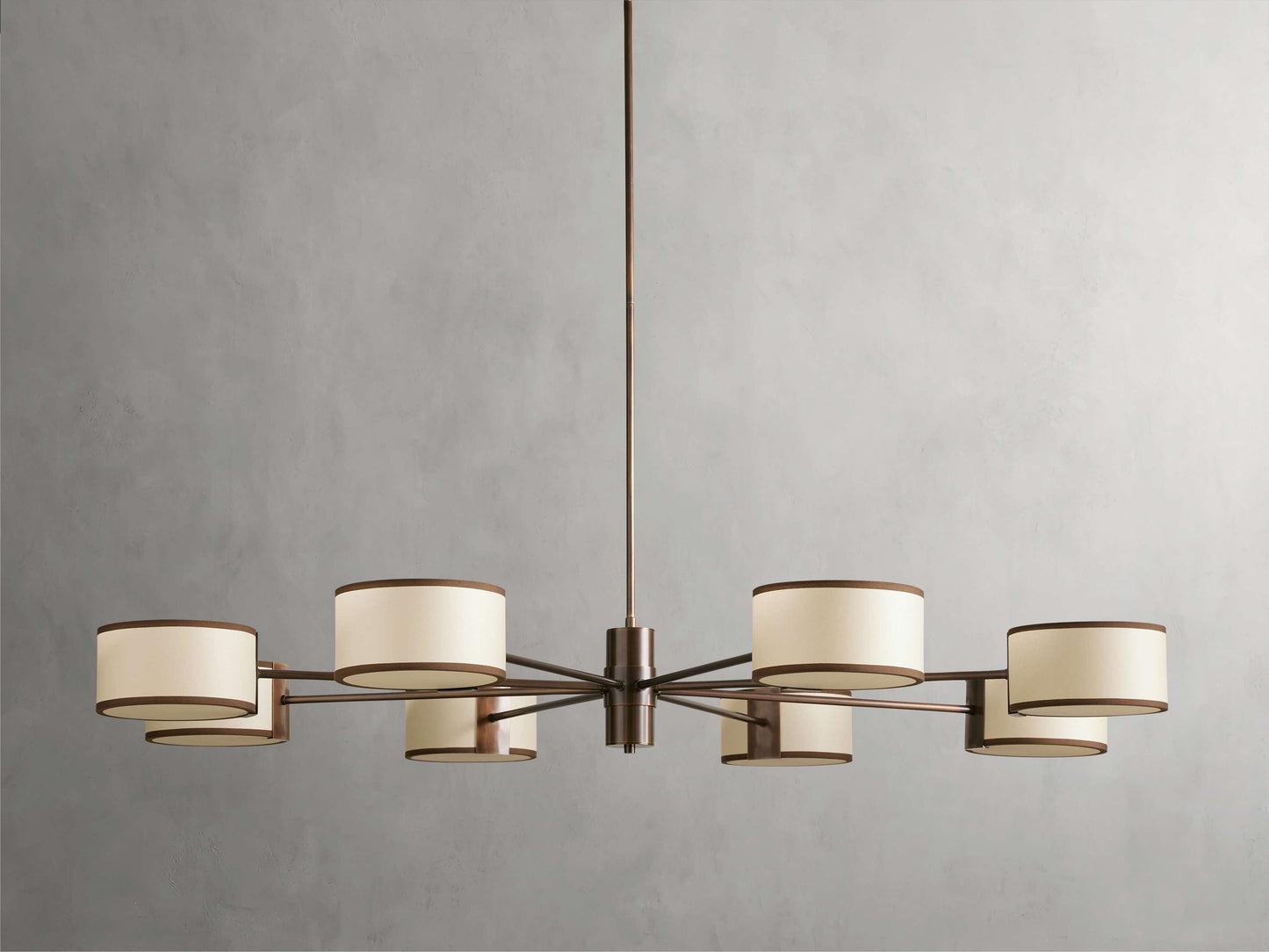 Montclair Linen Shade Round Chandelier