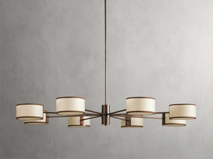 Montclair Linen Shade Round Chandelier