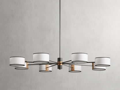 Montclair Linen Shade Round Chandelier