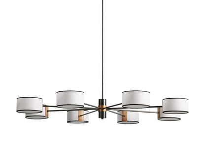 Montclair Linen Shade Round Chandelier