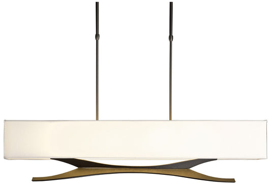 Moreau 42" Dark Smoke Long Pendant with Natural Anna Shade