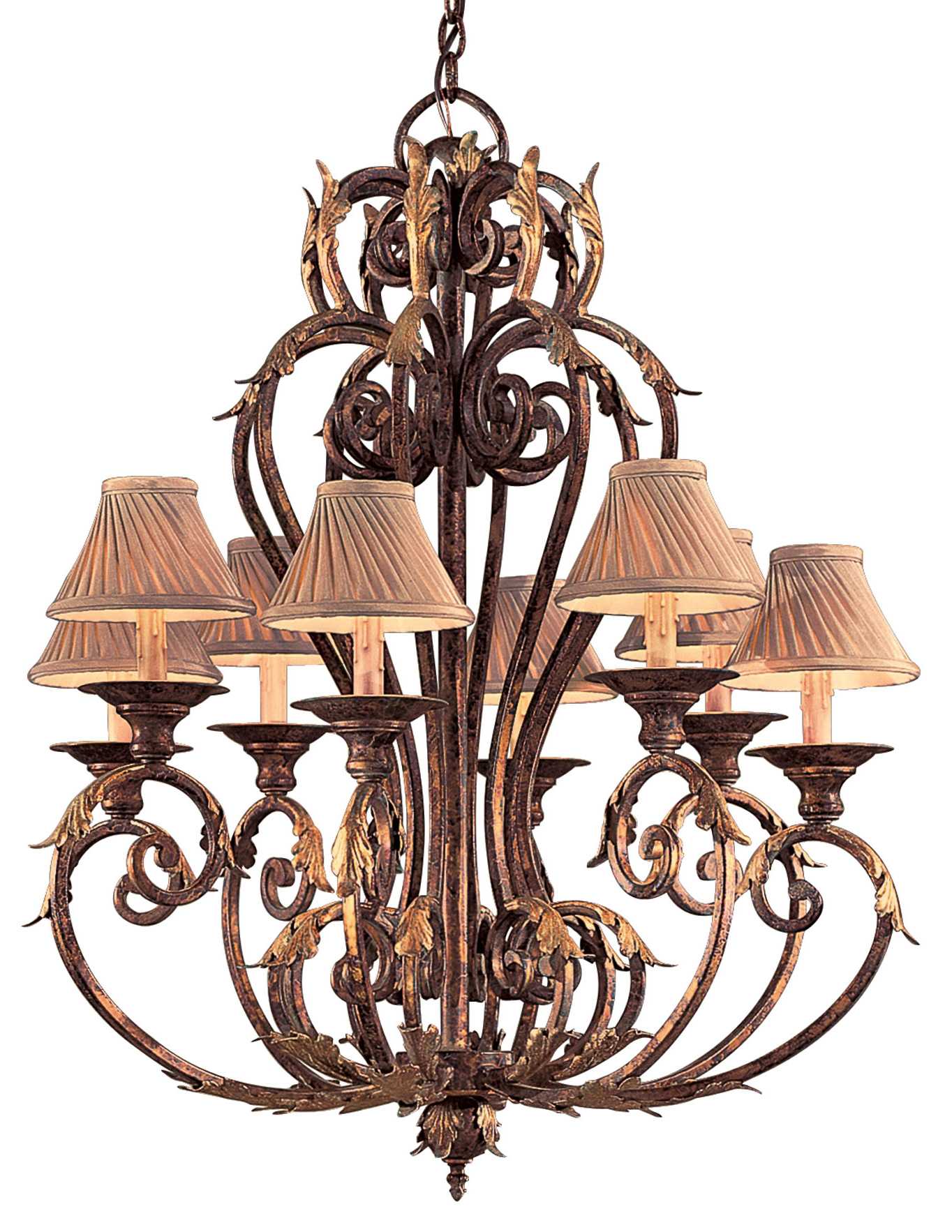 8 Light 1 Tier Candle Style Chandelier from the Zaragoza Collection
